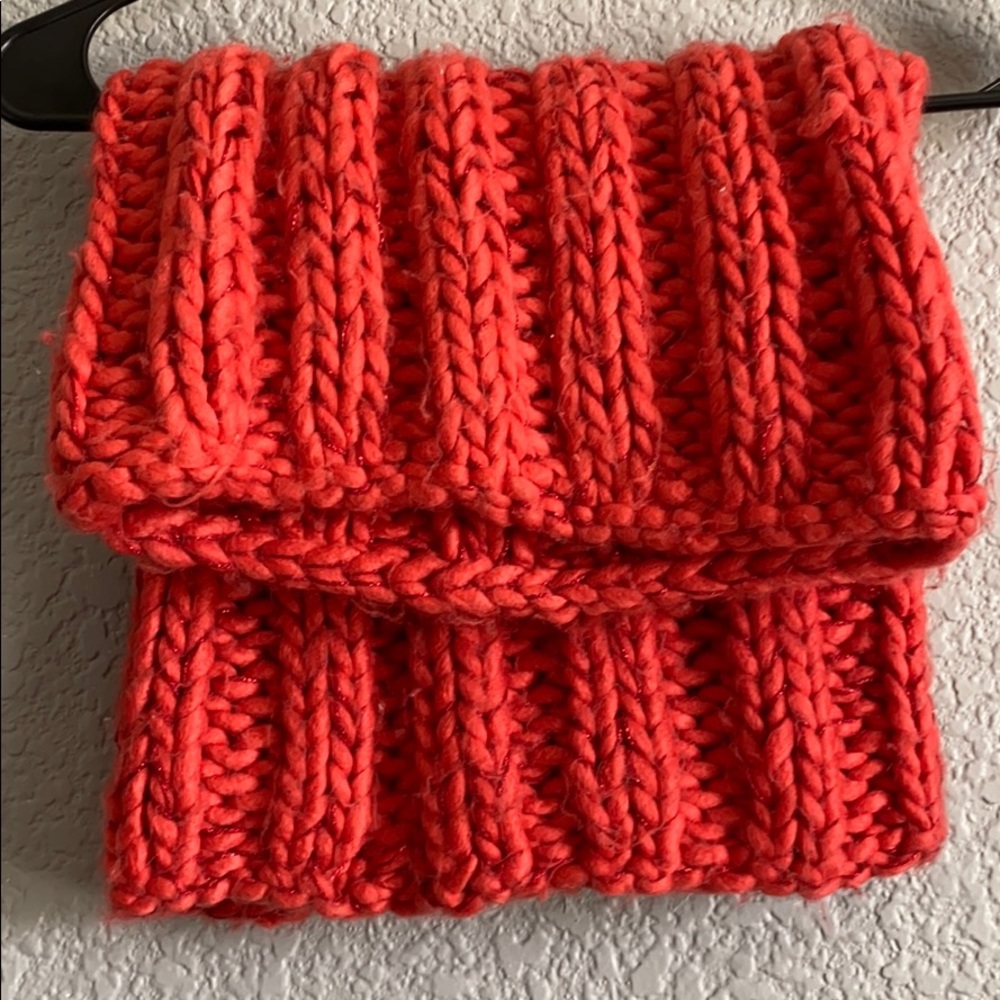ANTHROPOLOGIE BRIGHT RED ORANGE SCARF